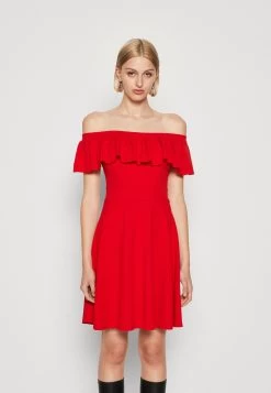 Wal G Alexa Ruffle Skater - Jerseyjurk - Red