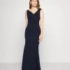 Wal G Andrew Off Shoulder Maxi Dress - Galajurk - Navy Blue -Wal G 037705788df44ae39870b5054e08611e