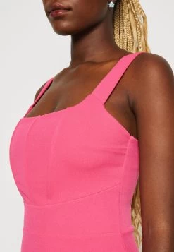 Wal G Indi Square Neck Skater - Jerseyjurk - Fuchsia -Wal G 0588b20940d44c33bd003734676e4d03