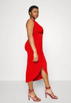 Winny Asymmetric Midi - Jerseyjurk - Red -Wal G 0ae96820840d4cf7b1ceb6824321f6ab