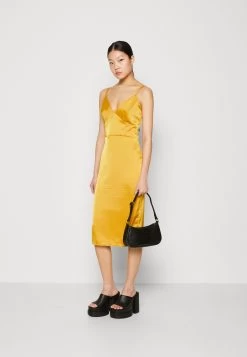 Wal G Ray Strappy Midi - Cocktailjurk - Yellow -Wal G 0b7bf7520383431ea1e939a3a43dc43e
