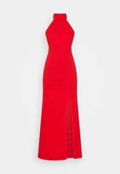 Wal G Halter Neck Maxi Dress - Galajurk - Red -Wal G 0b9e428d7ebd47f382cee1b127beaf99