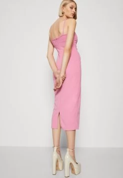 Wal G Dina V Neck Midi - Etui-Jurk - Rose Pink -Wal G 0e3de43bee3d474d9af2df6cfe6b55d8