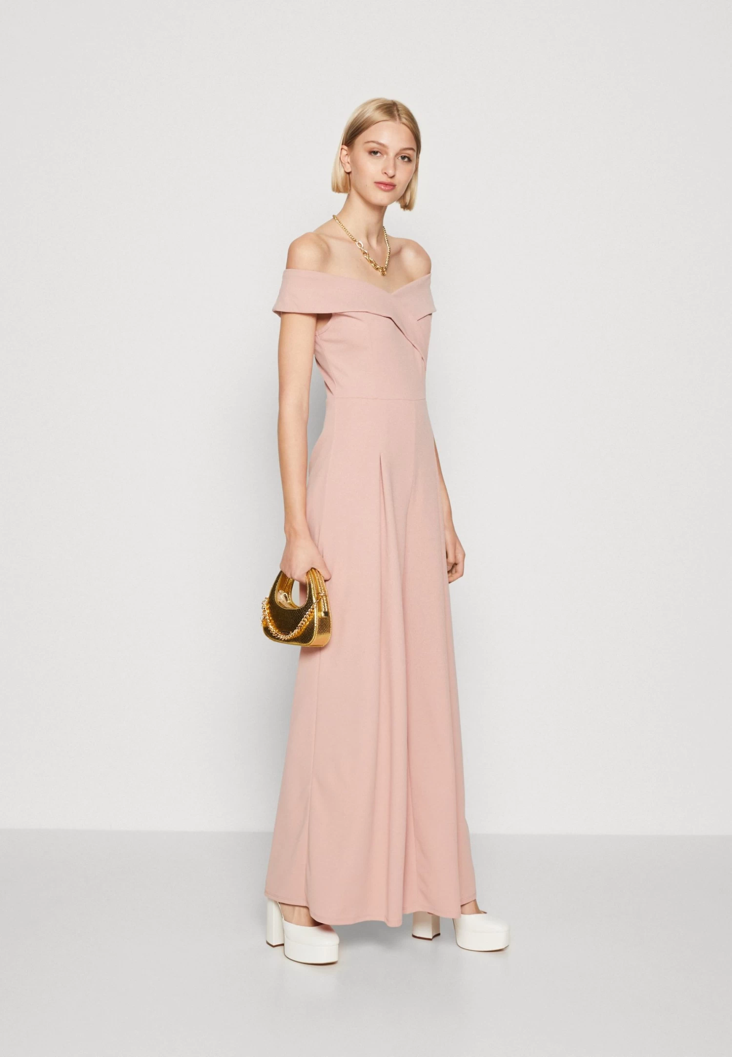 Wal G Nancy Off Shoulder - Jumpsuit - Blush Pink 4 Wal G Nancy Off Shoulder - Jumpsuit - Blush Pink - Afbeelding 2