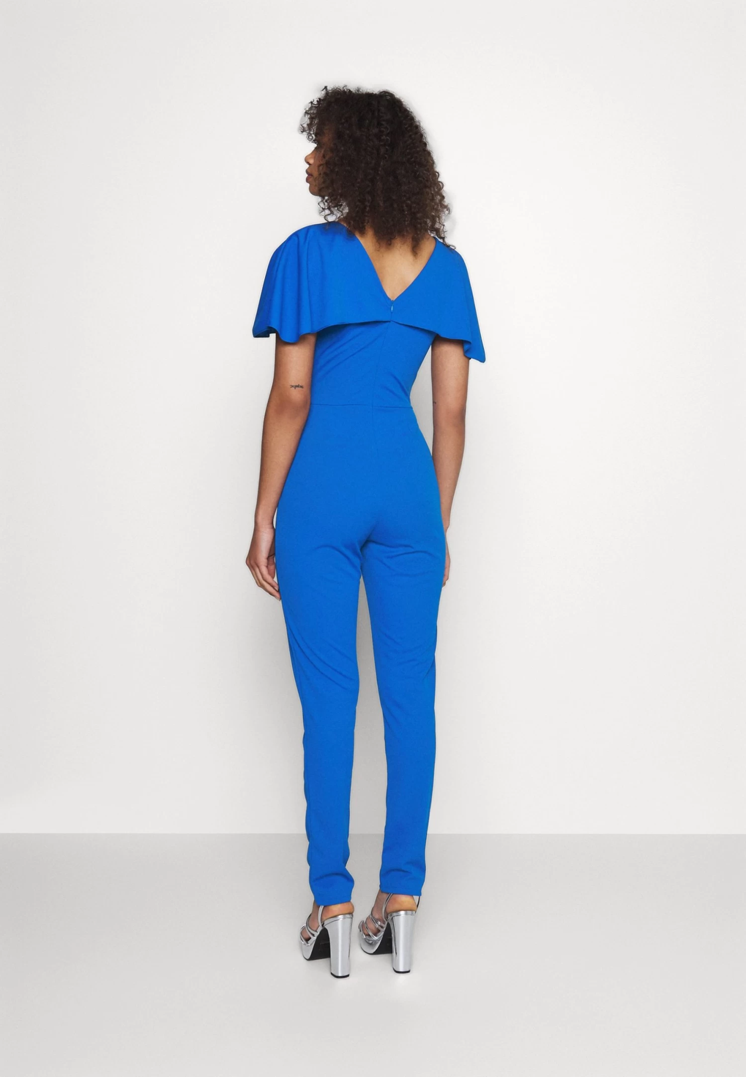 Liyavi Cape Sleeve- Jumpsuit - Electric Blue 5 Liyavi Cape Sleeve- Jumpsuit - Electric Blue - Afbeelding 3