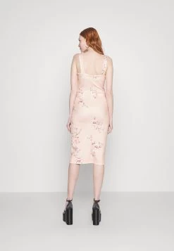 Wal G Wedding Alma V Neck Midi - Jerseyjurk - Light Pink -Wal G 118a39927d894733b125b7b12b1e041b