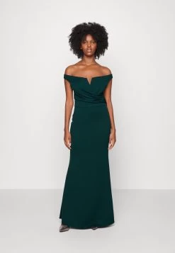 Kai Off The Shoulder Maxi Dress - Galajurk - Forest Green