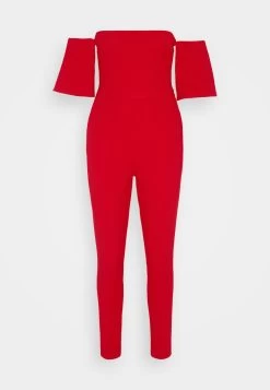 Wal G Luette Off Shoulder - Jumpsuit - Red -Wal G 158e26343fe34af086ec92ea09ebb516