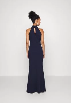 Halter Neck Maxi Dress - Cocktailjurk - Navy Blue -Wal G 16cfdf95de05432cab339d15c0091637