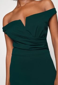 Kai Off The Shoulder Maxi Dress - Galajurk - Forest Green -Wal G 18d869649a0349629e36658f43daffc1