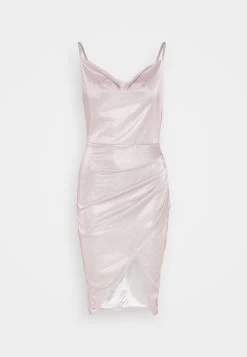 Wal G Party Hallis Shimmer Midi - Cocktailjurk - Pink -Wal G 1b41856dfae941b388ea374d108116ca