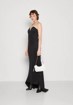 Wal G Maddy V Neck Maxi - Jerseyjurk - Black -Wal G 1d03924b77b94ca3b705131d9b6461f2