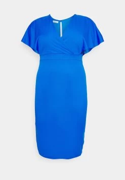 Donn V Neck Midi - Etui-Jurk - Electric Blue -Wal G 1fcf11958f574b9bab96e2b21cce6ddb