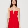 Wal G Christa V Neck Playsuit - Jumpsuit - Red 2 Wal G Christa V Neck Playsuit - Jumpsuit - Red -Wal G 1ffe119609694ad8839b276df10b8b26