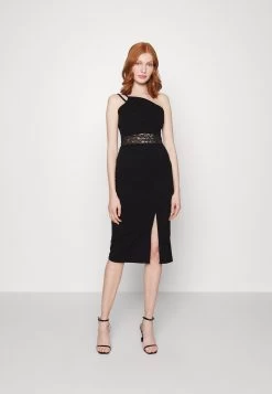 Wal G Lexi Lee One Shoulder Midi - Cocktailjurk - Black