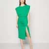 Wal G Cruise Collection Roxy Power Shoulder Midi - Cocktailjurk - Leaf Green -Wal G 22c93f2149364e269bac2bbaf99fe2b4