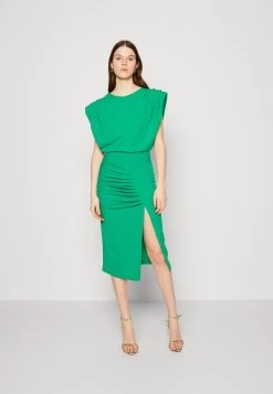 Wal G Cruise Collection Roxy Power Shoulder Midi - Cocktailjurk - Leaf Green