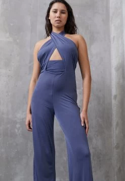 Wal G Party Jojo Halter - Jumpsuit - Denim Blue -Wal G 28130dbf4e5b41e6bd36b3a8fb239e2a