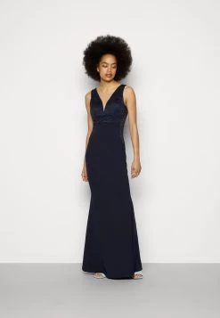 Wal G Taylor V Neck Dress - Galajurk - Navy Blue