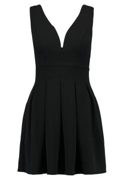 Eloise V Neck Skater Dress - Cocktailjurk - Black -Wal G 2908358c924c49139816a629596010ed