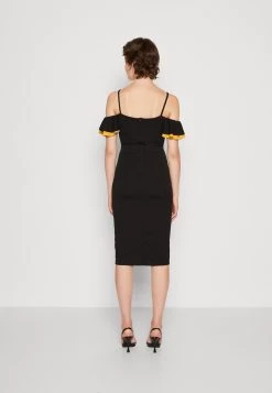 Wal G Simah Frill Midi Dress - Jerseyjurk - Black/Mango 10 Wal G Simah Frill Midi Dress - Jerseyjurk - Black/Mango -Wal G 2e35973f71f6449d801711f1857ae26c