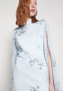 Wal G Wedding Cape Midi Dress - Jerseyjurk - Dark Blue/Multi -Wal G 2e410a98e5c84ac28ec84cdc156eecd1