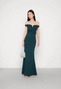 Wal G Kia Off The Shoulder Maxi Dress - Galajurk - Forest Green -Wal G 2f6c488955394807846b3df53d6abed0