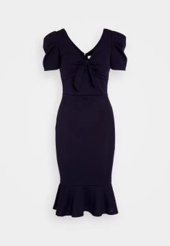 Wal G Wonda Bow Midi - Cocktailjurk - Navy Blue -Wal G 311b1c74b8904cfe8133f8f258359813