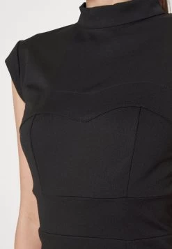 Bambinaroll Neck Midi Dress - Jerseyjurk - Black -Wal G 315bdfdd08c44855b8a5cbe3f3e65d26