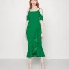 Wal G Saskia Strappy Midi - Cocktailjurk - Leaf Green -Wal G 32b82f69b21d4814abec2619f1660d6a