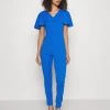 Liyavi Cape Sleeve- Jumpsuit - Electric Blue -Wal G 3310d2719c2b48e998a2a65ea921e2a7