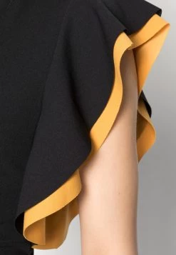 Wal G Kelly Ruffle Sleeve Midi Dress - Cocktailjurk - Black -Wal G 36b04e493a8d46daaf36d596574c7986