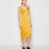 Wal G Ray Strappy Midi - Cocktailjurk - Yellow -Wal G 37c7d85c8aba48fa8a4b85a491039442