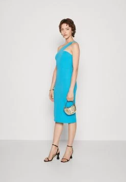 Wal G Meg One Shoulder Midi - Cocktailjurk - Mediterranean Blue -Wal G 38d54b349196453cb09f607205e88423