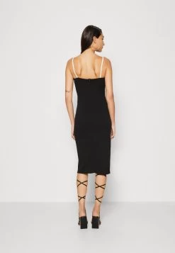 Wal G Lulu Contrast Midi - Jerseyjurk - Black/White -Wal G 3994f1330cc04d9f8d88e1c02381b16f