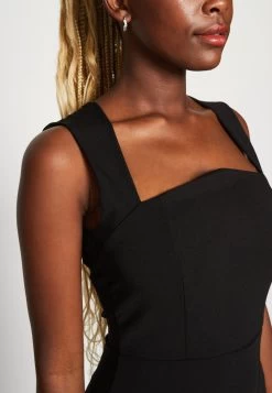 Wal G Brody Curve Neck Midi - Etui-Jurk - Black -Wal G 3a5f7863a4f84bd38730cfb3d0e03fcf