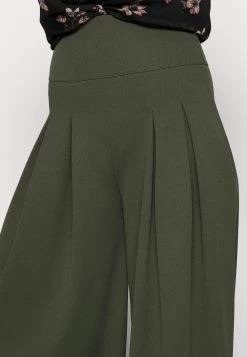 Venisa Wide Leg Trouser - Broek - Dark Khaki -Wal G 3a96173a63ae40bc949c932b0bba73f2