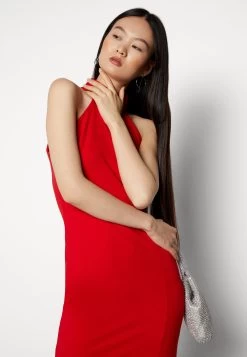 Wal G Halter Neck Maxi Dress - Galajurk - Red -Wal G 3b9c6e523246487e9ee5e449083fd5de