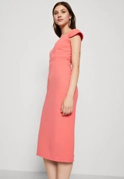 Wal G Saira Midi - Etui-Jurk - Coral -Wal G 3cc20f6514f049e6933fb0b4644032fc