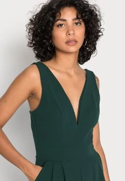 Wal G V Neck - Jumpsuit - Forest Green -Wal G 3ce3c4e44e95478698c04b0e203ced49