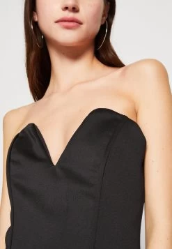 Wal G Dolly V Neck Maxi - Jerseyjurk - Black -Wal G 401ca2b6903345068a229430c61d28d1