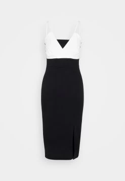 Wal G Lulu Contrast Midi - Jerseyjurk - Black/White -Wal G 418d38033be54fb1934177d12bd32348