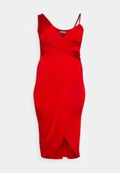 Winny Asymmetric Midi - Jerseyjurk - Red -Wal G 432b57489e4a4a368fd1e86fbd46b804