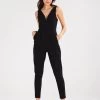 Wal G V Neck - Jumpsuit - Black -Wal G 45fc501fe81442cc80bfeeefef284ffc