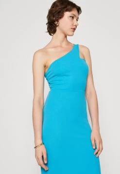 Wal G Meg One Shoulder Midi - Cocktailjurk - Mediterranean Blue -Wal G 46f29165ea3e4000b50486dc03f4c931