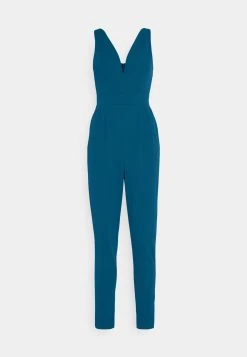 Wal G V Neck - Jumpsuit - Dark Teal Blue -Wal G 48b92532c2ab479c9ef572ce85549f27
