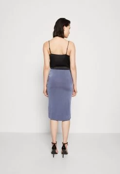 Wal G Party Ty Midi Skirt - Kokerrok - Denim Blue -Wal G 4ba2a51cfc594d91b9f78ba0274ead70