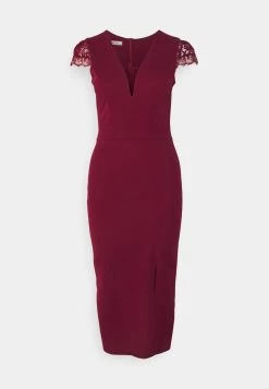 Elizabet Lace Midi - Cocktailjurk - Wine -Wal G 4c50789ea366491185a774fa4f4c09cd
