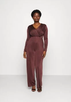 Curve Cece- Jumpsuit - Chocolate Brown