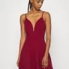 Wal G Vincent Skater Dress - Jerseyjurk - Wine